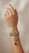Antique Gold Embroidered Stitching Bracelet Elegant Design
