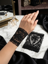 Black Floral Lace Wrist Cuff Bracelet Tattoo Cover