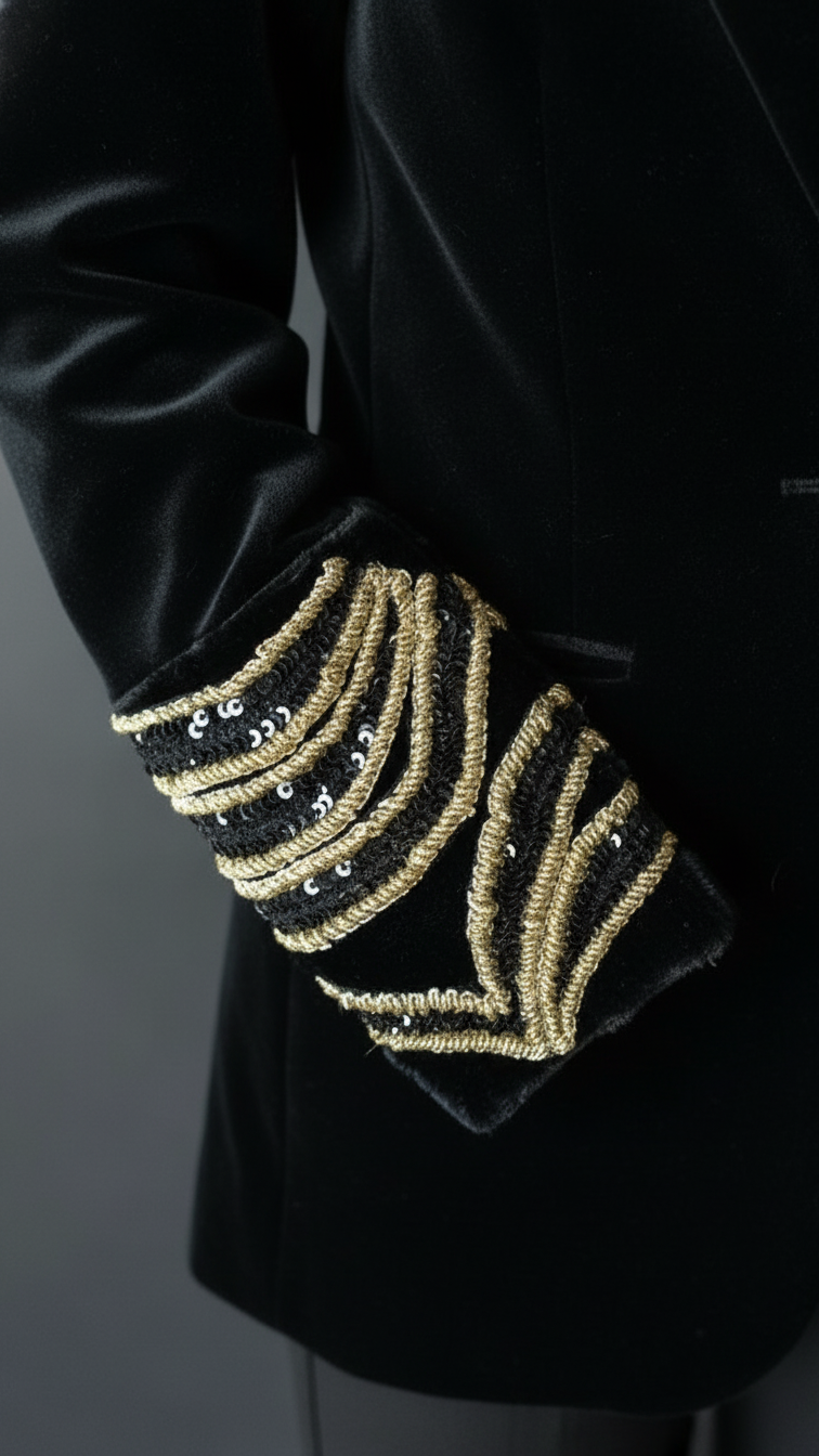 Beaded Silk & Sequin Embroidered Fabrics