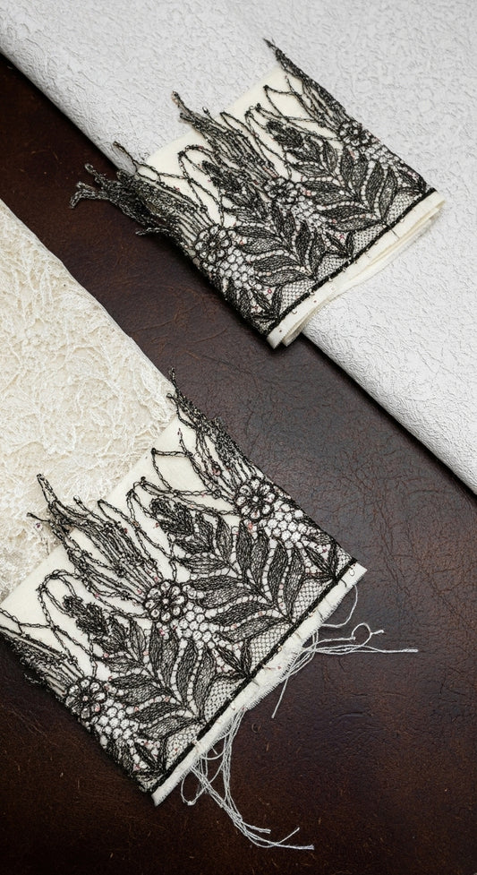 Gold Lace trim over assorted backgrounds